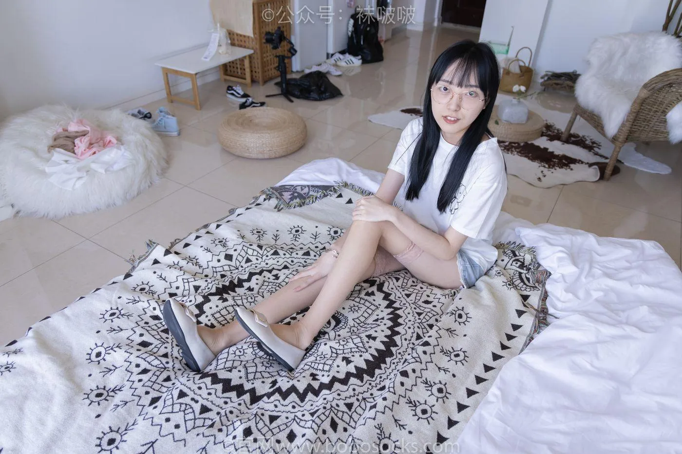 [BoBoSocks袜啵啵]NO.086 稚予-平底鞋、过膝肉丝 [130P]插图3